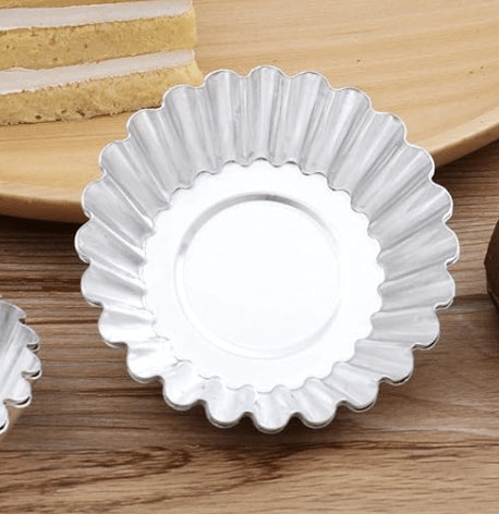 cup cake 6 piece set Tart Mold Aluminum Alloy Cake Mold Square Non Stick Cupcake Muffin Baking Cup Jelly Cake Molds Baking Tool Silver - Image 4